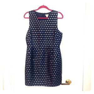 J.Crew blue & silver polka dot sundress